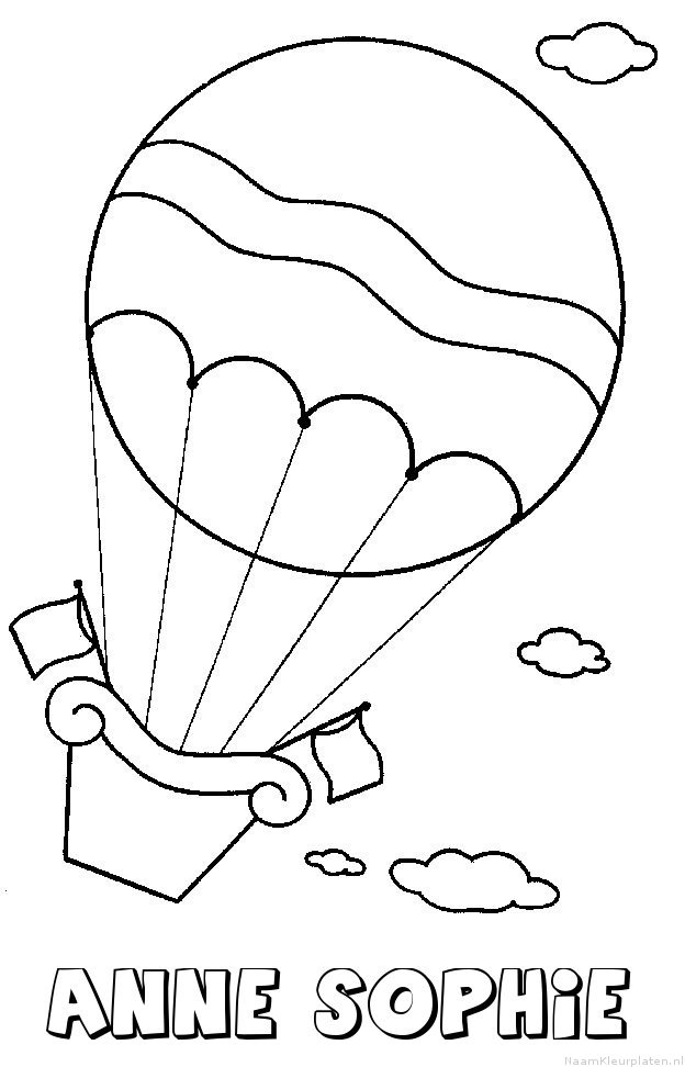 Anne sophie luchtballon kleurplaat